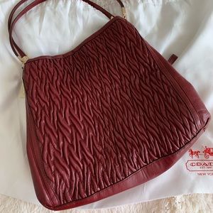 Authentic Coach Deep Red Lexy Bag